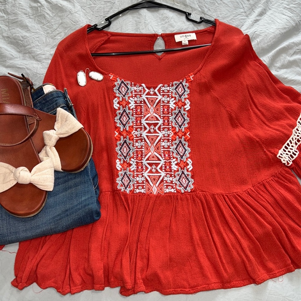 Embroidered top